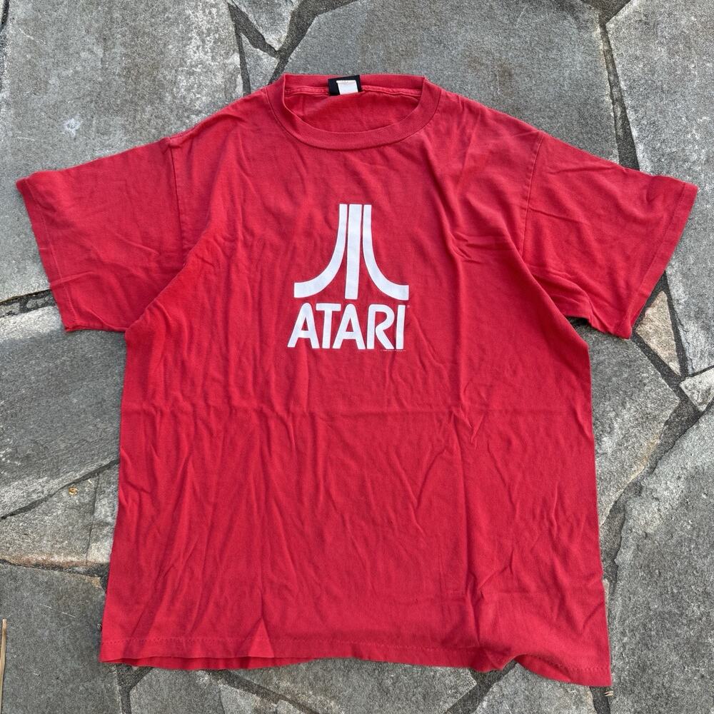 Vintage Atari Shirt Large Red Logo 2000 Changes Gamer Tee Retro Single Stitch